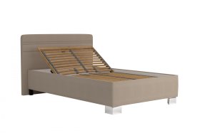 Jednolůžko Sendy v rozměru 120x200 cm, v potahu Milano 9110,  ukázka polohování hlavy