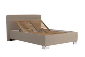 Jednolůžko Sendy v rozměru 140x200 cm, v potahu Milano 9110, ukázka polohování hlavy