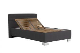 Jednolůžko Sendy v rozměru 120x200 cm, v potahu Milano 9000, ukázka polohování hlavy 