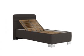 Jednolůžko Sendy v rozměru 90x200 cm, v potahu Salina 4004, ukázka polohování hlavy