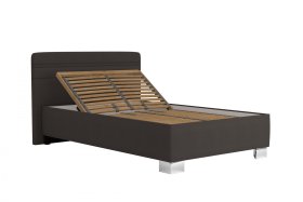 Jednolůžko Sendy v rozměru 120x200 cm, v potahu Salina 4004, ukázka polohování hlavy 