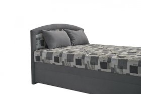 Jednolůžko Mariana v rozměru 140x200 cm, v potahu Trend 15 Grey a Kristen 8057-11