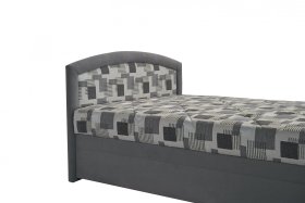 Jednolůžko Mariana v rozměru 140x200 cm, v potahu Trend 15 Grey a Kristen 8057-11