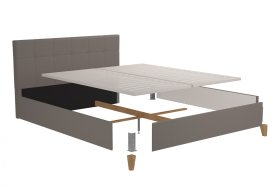 Dvoulůžko Meda v rozměru 180x200 cm, v potahu Loft Taupe, demont 