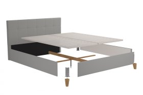 Dvoulůžko Meda v rozměru 180x200 cm, v potahu Savoy 91 Silver, demont