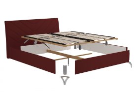 Dvoulůžko Tamara v rozměru 180x200 cm, v potahu Malmö New 63, demont 