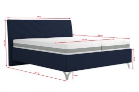 Dvoulůžko Tamara v rozměru 180x200 cm, v potahu Malmö New 79, rozměry 