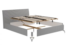 Dvoulůžko Tamara v rozměru 180x200 cm, v potahu Malmö New 83, demont 