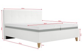 Dvoulůžko Meda v rozměru 180x200 cm, v potahu Loft 1, rozměry