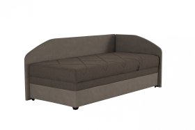 Válenda Turi v rozměru 90x200 cm, v potahu Largo 13 a Arte 5 Stone, pravý roh 