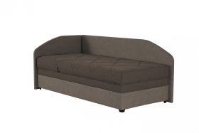 Válenda Turi v rozměru 90x200 cm, v potahu Largo 13 a Arte 5 Stone, levý roh