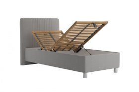 Jednolůžko Kayla v rozměru 90x200 cm, v potahu Savoy 91 Silver, polohování