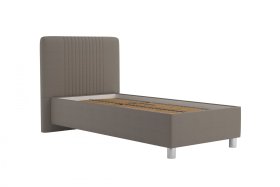 Jednolůžko Kayla v rozměru 90x200 cm, v potahu Loft Coffee, bez matrace