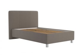 Jednolůžko Kayla v rozměru 120x200 cm, v potahu Loft Coffee, bez matrace