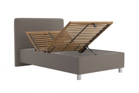 Jednolůžko Kayla v rozměru 120x200 cm, v potahu Loft Coffee, polohování