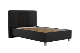 Jednolůžko Kayla v rozměru 120x200 cm, v potahu Loft Black, bez matrace