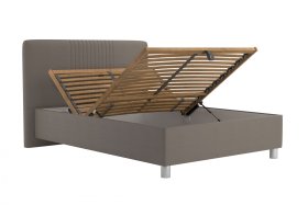 Jednolůžko Kayla v rozměru 140x200 cm, v potahu Loft Coffee, polohování