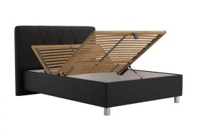 Jednolůžko Stella v rozměru 140x200 cm, v potahu Loft Black, polohování