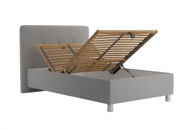 Jednolůžko Stella v rozměru 120x200 cm, v potahu Savoy 91 Silver, polohování