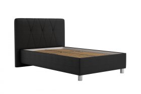 Jednolůžko Stella v rozměru 120x200 cm, v potahu Loft Black, bez matrace