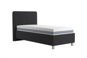 Jednolůžko Stella v rozměru 90x200 cm, v potahu Savoy 94 DK. GR.