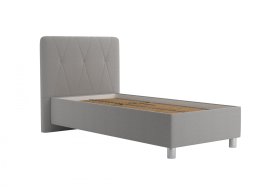 Jednolůžko Stella v rozměru 90x200 cm, v potahu Savoy 91 Silver, bez matrace