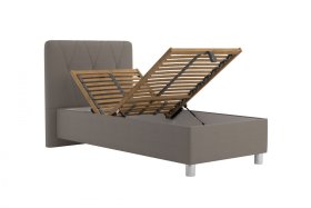 Jednolůžko Stella v rozměru 90x200 cm, v potahu Loft Coffee, polohování