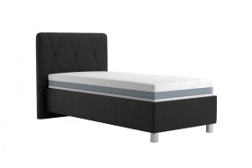 Jednolůžko Stella v rozměru 90x200 cm, v potahu Loft Black