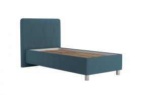 Jednolůžko Stella v rozměru 90x200 cm, v potahu Crown 13 Ocean Blue, bez matrace
