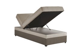 Válenda Evelína v rozměru 90x200 cm, v potahu Malmö New 8 a Malmö New 26, ukázka polohování hlavy a nohou 