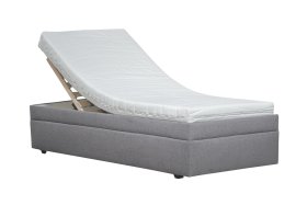 Jednolůžko Pluto v rozměru 90x200 cm, v potahu Malmö New 90, polohování hlavy