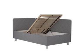 Jednolůžko Fiona v rozměru 110x200 cm, v potahu Malmö New 83, hlavové + boční čelo (levý roh), polohování