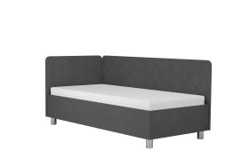 Jednolůžko Fiona v rozměru 90x200 cm, v potahu Malmö New 95, hlavové + boční čelo (levý roh)
