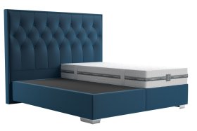 Boxspring Padmé v rozměru 180x200 cm, v potahu Tiffany 11 Blue, bez matrace