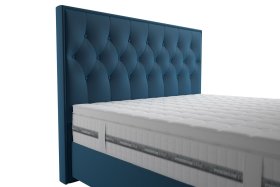 Boxspring Padmé v rozměru 180x200 cm, v potahu Tiffany 11 Blue, detail čela