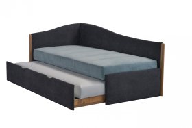 Pohovka Peggy levý roh, ukázka rozložení na dvoulůžko