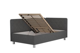 Jednolůžko Fiona v rozměru 110x200 cm, v potahu Malmö New 95, hlavové + boční čelo (pravý roh), polohování