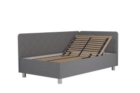 Jednolůžko Fiona v rozměru 110x200 cm, v potahu Malmö New 83, hlavové + boční čelo (pravý roh), polohování hlavy