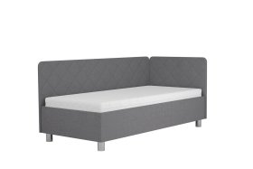 Jednolůžko Fiona v rozměru 90x200 cm, v potahu Malmö New 83, hlavové + boční čelo (pravý roh)