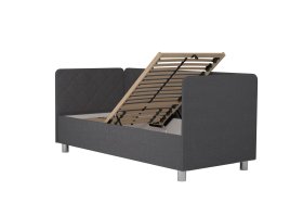 Jednolůžko Fiona v rozměru 90x200 cm, v potahu Malmö New 95, hlavové + boční + nožní čelo, polohování