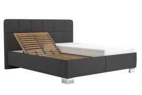 Dvoulůžko Kelly v rozměru 180x200 cm, v potahu Loft Grey, polohování hlavy