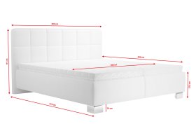 Dvoulůžko Kelly v rozměru 180x200 cm, v potahu Loft 1, rozměry