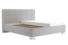 Dvoulůžko Kelly v rozměru 180x200 cm, v potahu Bravo 11 Silver, bez matrace