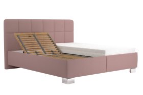 Dvoulůžko Kelly v rozměru 180x200 cm, v potahu Enjoy 19 Flamingo, polohování hlavy