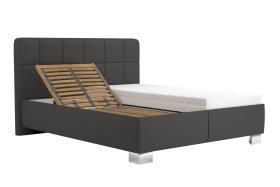 Dvoulůžko Kelly v rozměru 160x200 cm, v potahu Loft Grey, polohování hlavy