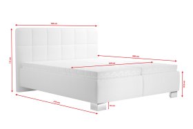 Dvoulůžko Kelly v rozměru 160x200 cm, v potahu Loft 1, rozměry