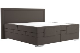 Boxspring Margo v rozměru 200x200 cm, v potahu Arte 5 Stone, bez topperu