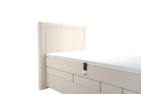Boxspring Margo v rozměru 100x200 cm, v potahu Enjoy 1 Beige, detail čela