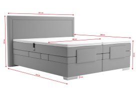 Boxspring Margo v rozměru 180x200 cm, v potahu Arte 23, rozměry