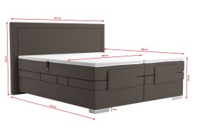 Boxspring Margo v rozměru 180x200 cm, v potahu Arte 5 Stone, rozměry